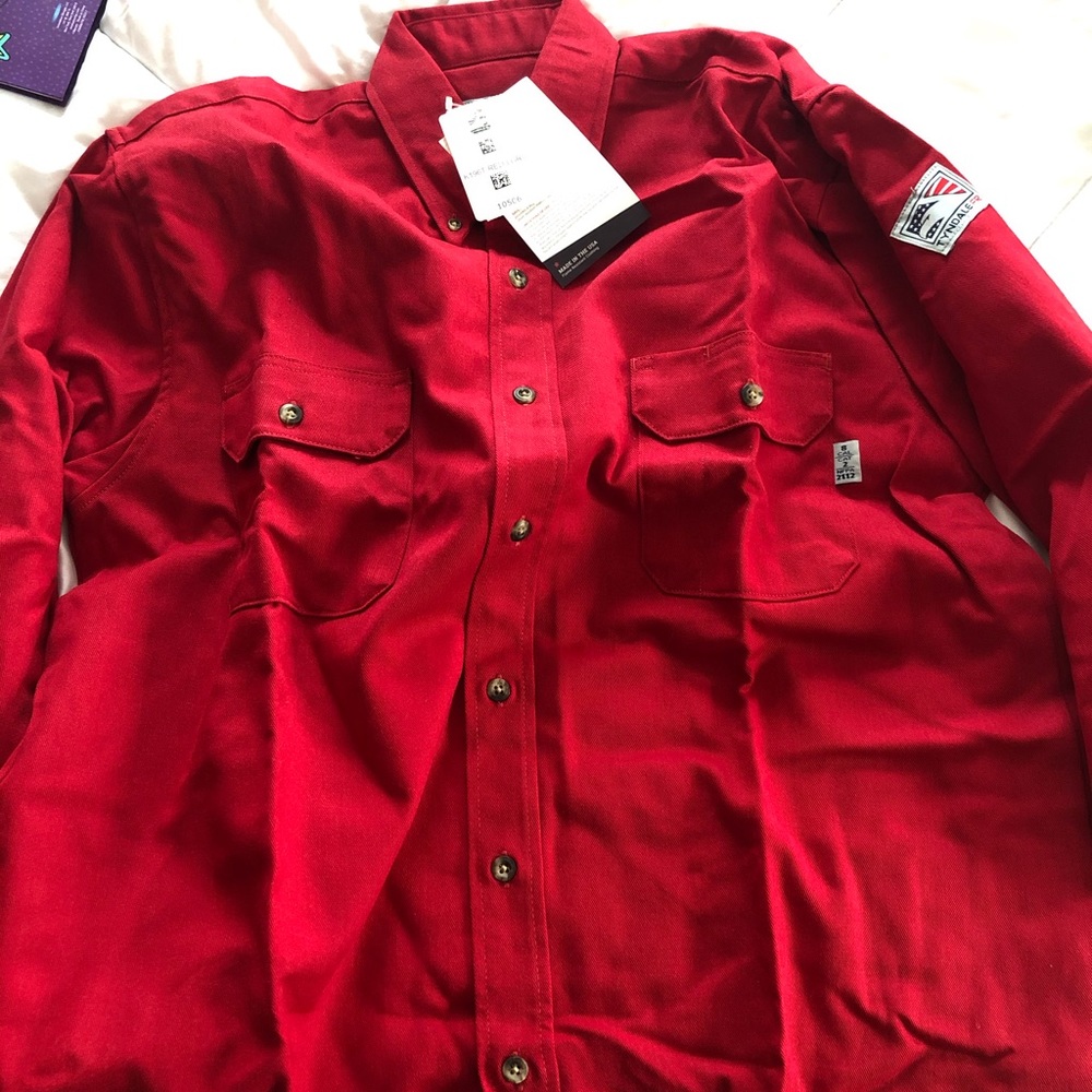 Tyndale fire retardant button up
